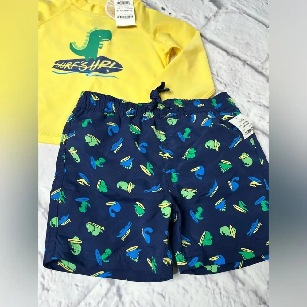 First impressions infant boys rash guard swim trunks set new size 24 months